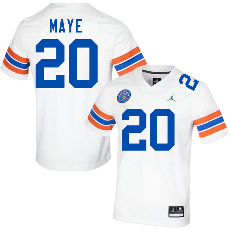 Marcus Maye Florida Jersey,Florida Gators #20 Marcus Maye Jersey Youth Uniforms-Throwback White